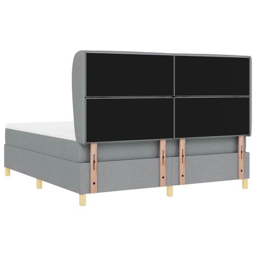 Кутия със спална основа и матрак Тъмен Сив 90x190 см Светлосиво