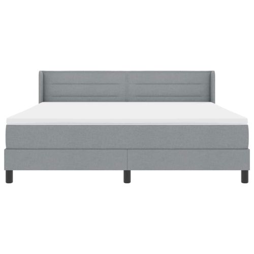 Легло с пружинирана основа Светлосиво 200 x 180 cm Полиестер