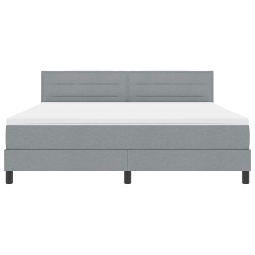 Легло с пружинирана основа Светлосиво 180 x 200 cm текстил