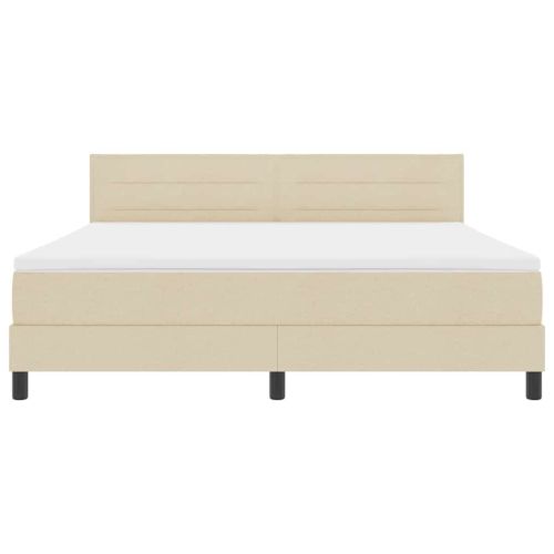 Легло с пружинирана основа с матрак Крем 180 x 200 cm текстил