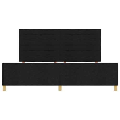 Рамка за легло с таблото Черно 200 x 200 cm текстил