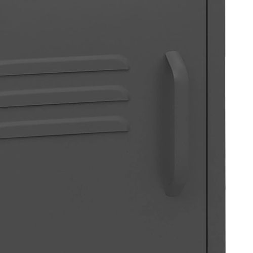 Нощно шкафче, антрацит, 35х35х51 см, стомана