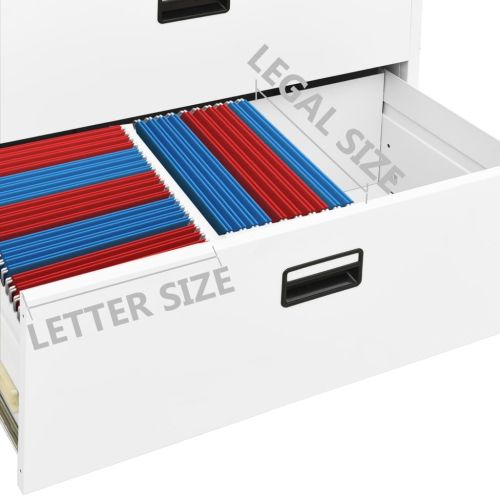 Шкаф за папки, бял, 90x46x134 cм, стомана