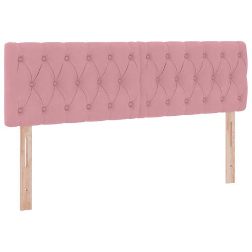 Легло с място за съхранение с матрак Розово 140 x 200 cm Кадифе