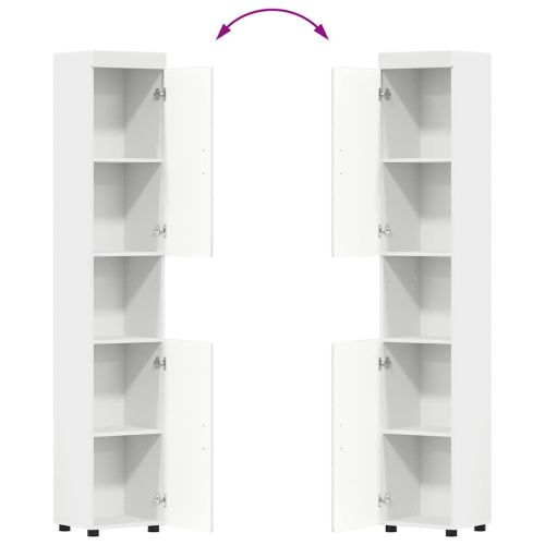 Комплект мебели за баня с рафт TULUM Бяло Инженерно дърво