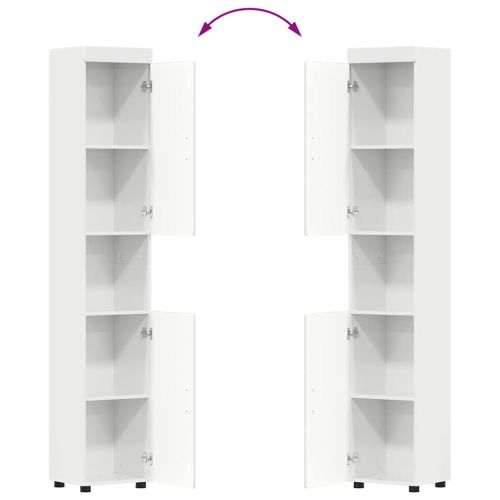 Комплект мебели за баня TULUM Лъскаво бяло Инженерно дърво