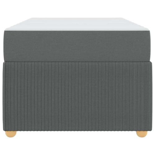 Рамка за легло с матрак Тъмен сив 100 x 200 cm текстил