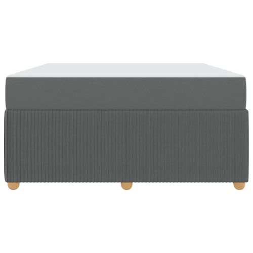 Рамка за легло с матрак Тъмен сив 160 x 200 cm текстил