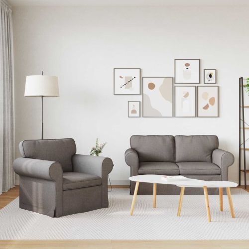 Диван 2 pcs Таупе Общи размери: 155 x 82 x 80 см (Ш x Дълб x В)