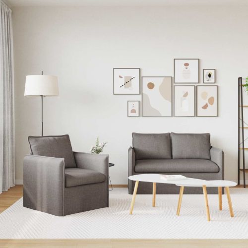 Диван 2 pcs Таупе Метал