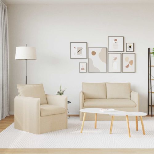 Диван 2 pcs Крем Метал