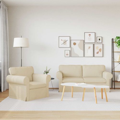 Диван 2 pcs Крем Метал