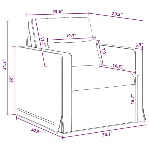 Диван 140cm 2 pcs Тъмен сив Метал
