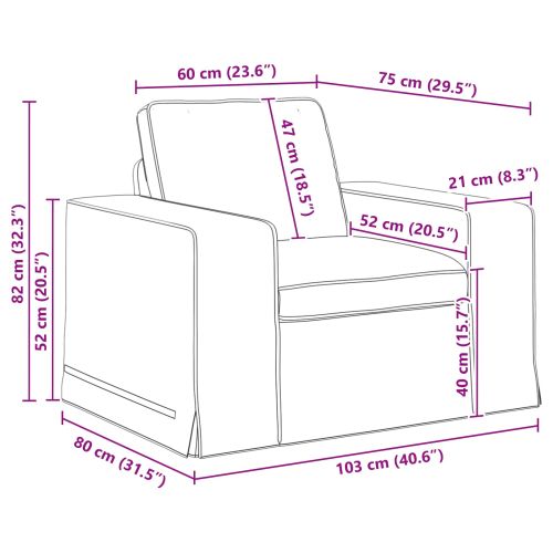 Диван 140cm 2 pcs Тъмен сив Метал