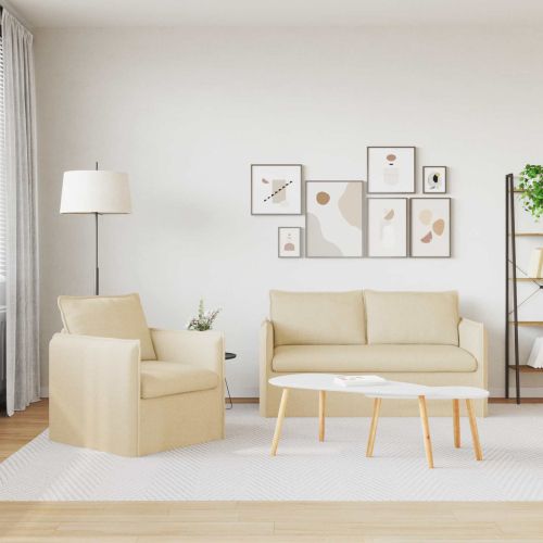 Диван 2 pcs Крем Метал