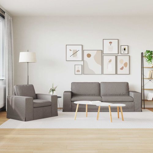 Диван 2 pcs Таупе Метал