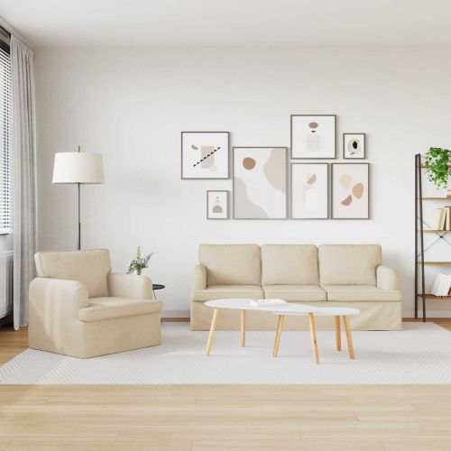 Диван 2 pcs Крем Метал