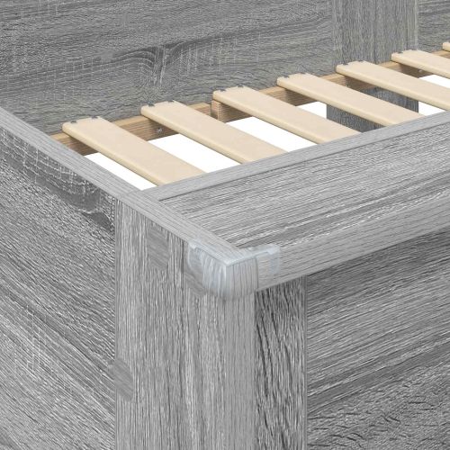 Двуетажно легло за деца Сив Сонома 80 x 200 cm Инженерно дърво