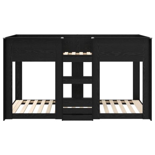 Двуетажно легло за деца Черния дъб 90 x 200 cm Инженерно дърво