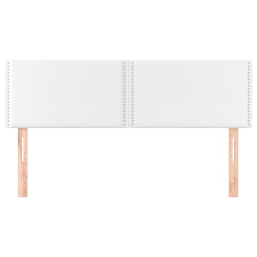 Горни табли за легло 2 бр бели 72x5x78/88 см изкуствена кожа