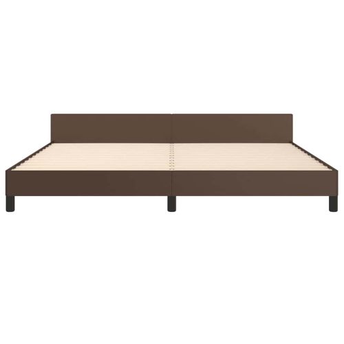 Рамка за легло с табла без матрак, кафява, 200x200 см