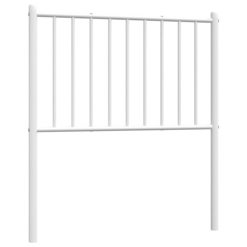 Метална табла за глава, бяла, 75 см