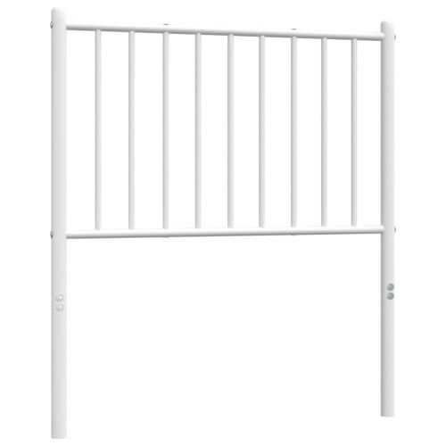 Метална резервна табла за легло, бяла, 75 см