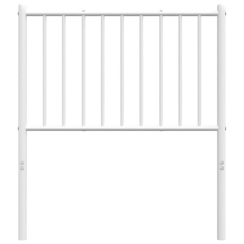 Метална резервна табла за легло, бяла, 75 см