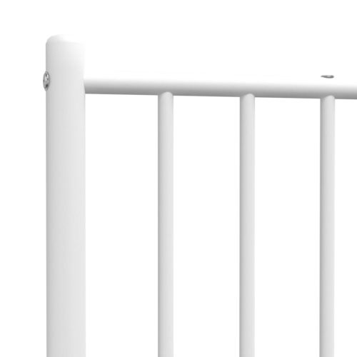 Метална резервна табла за легло, бяла, 75 см