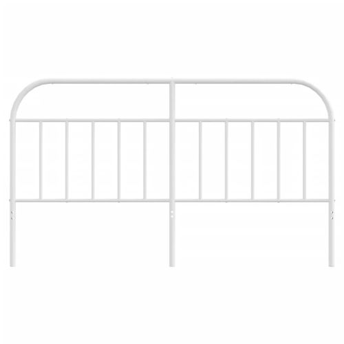 Метална резервна табла за легло, бяла, 160 см