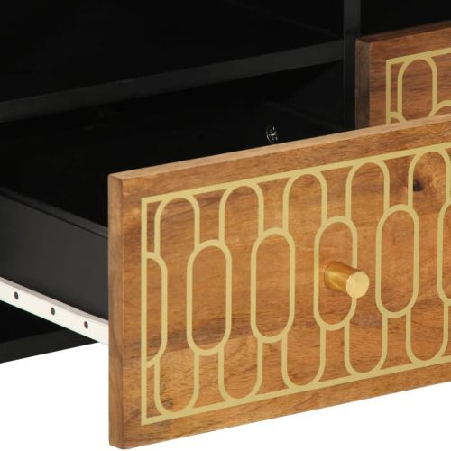 ТВ шкаф, 70x33x46 см, масивно мангово дърво