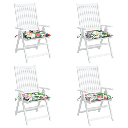 Възглавници за столове 4 бр многоцветни 40x40x7 см плат