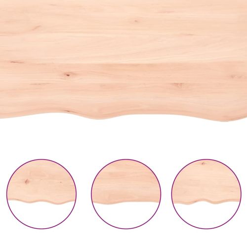 Плот за маса 120x50x(2-6) см необработено масивно дърво жив ръб