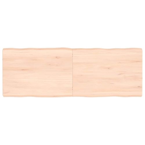 Плот за маса 140x50x(2-6) см необработено масивно дърво жив ръб