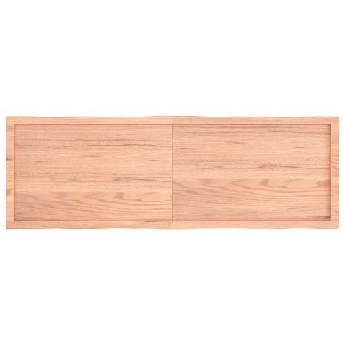 Плот за маса светлокафяв 160x50x(2-6) см обработен масивен дъб