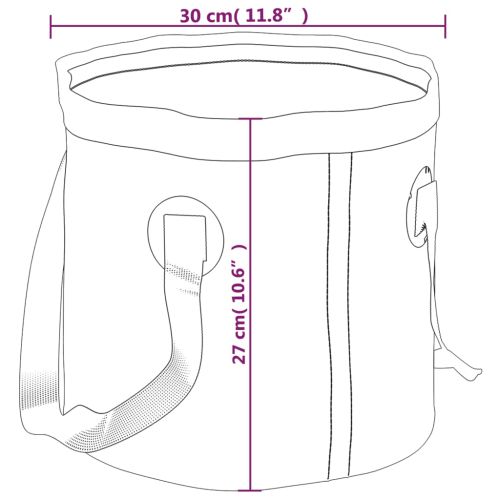 Сгъваеми кофи 2 бр черни 20 л PVC