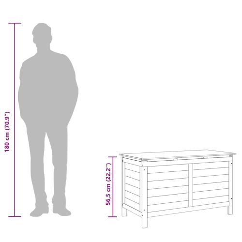 Градинска ракла, 99x50x56,5 см, чам масив