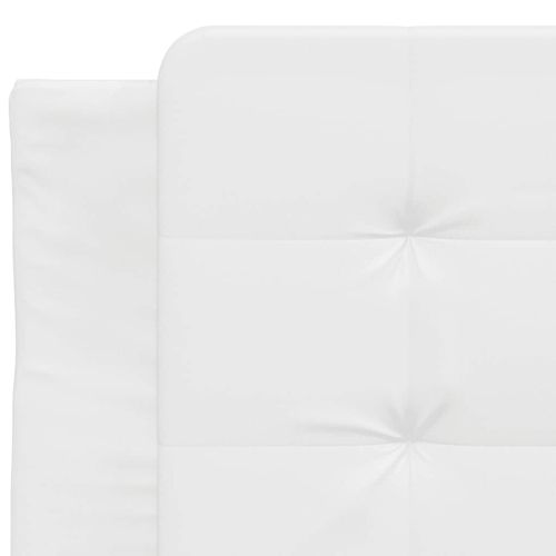 Рамка за легло без матрак Zadar, бяла 100x203 см изкуствена кожа