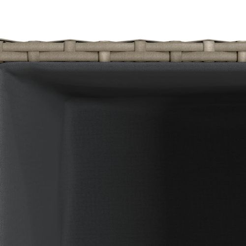 Градински кашпи, 2 бр, сиви, 40x40x80 см, полиратан