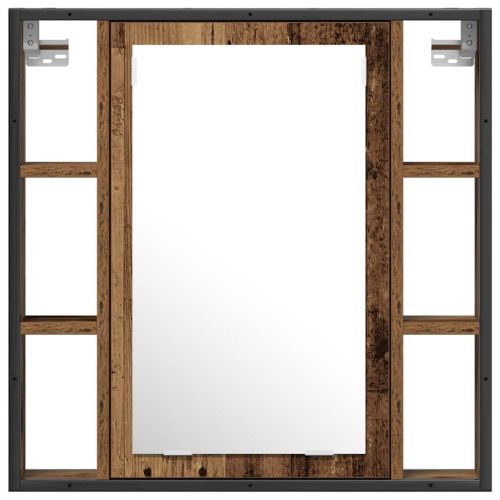 Комплект мебели за баня с рафт 2 pcs Кафяво Инженерно дърво