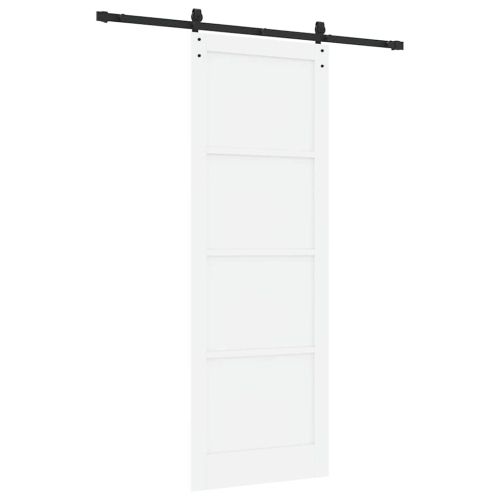 Преплъзваща се врата Бял и черен 83 x 232 см