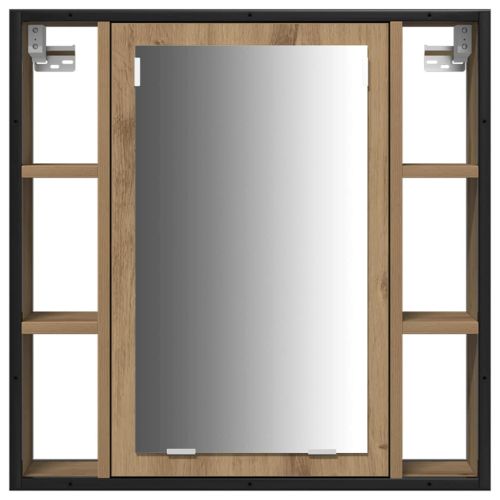 Комплект мебели за баня с рафт 4 pcs Дъб Инженерно дърво