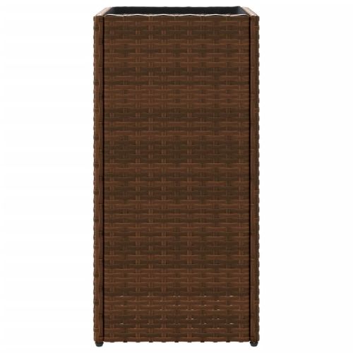 Градински плантер, кафяв, 30x30x60 см, полиратан