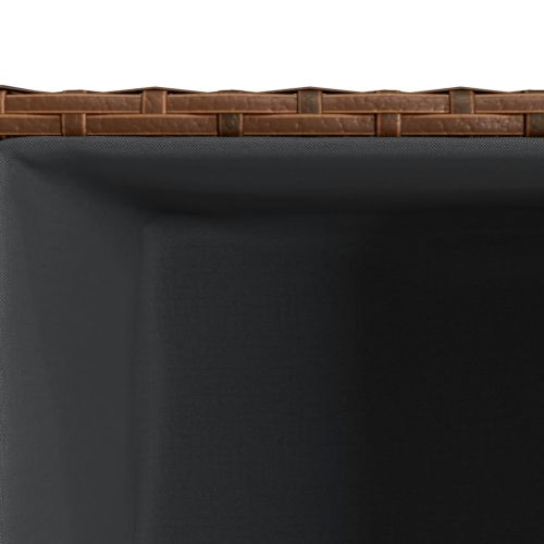 Градински плантер, кафяв, 30x30x60 см, полиратан