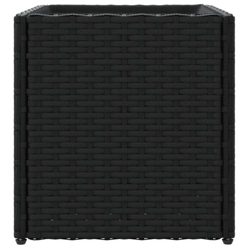 Градински плантер, черен, 36x30x32 см, полиратан