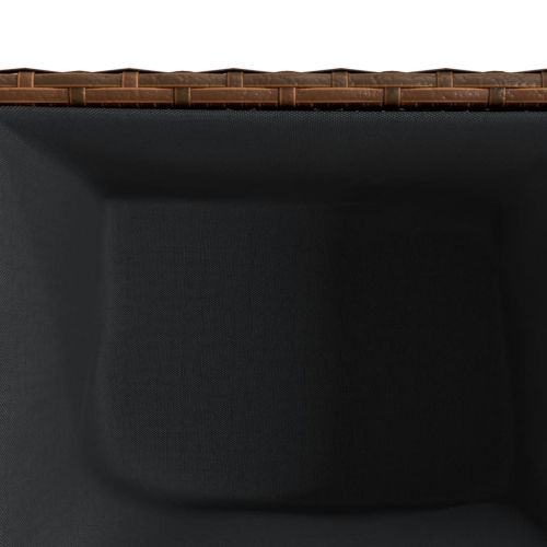 Градински плантер, кафяв, 36x30x32 см, полиратан