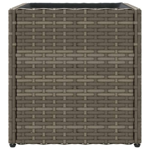 Градински плантер, сив, 36x30x32 см, полиратан