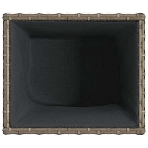 Градински плантер, сив, 36x30x32 см, полиратан