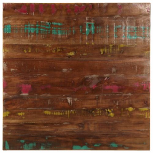 Плот за маса 80x80x3,8 см квадратен регенерирано дърво масив