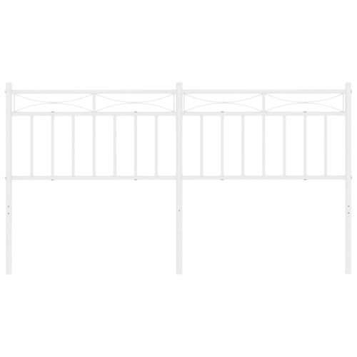 Метална резервна табла за легло, бяла, 160 см